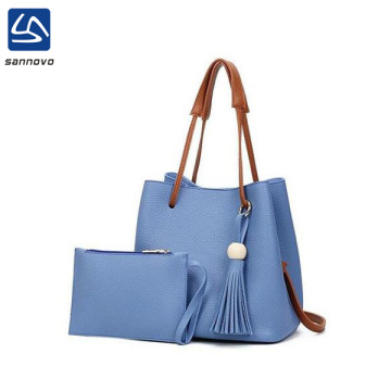 wholesale new arrival colorful fringed cheap women bucket bag